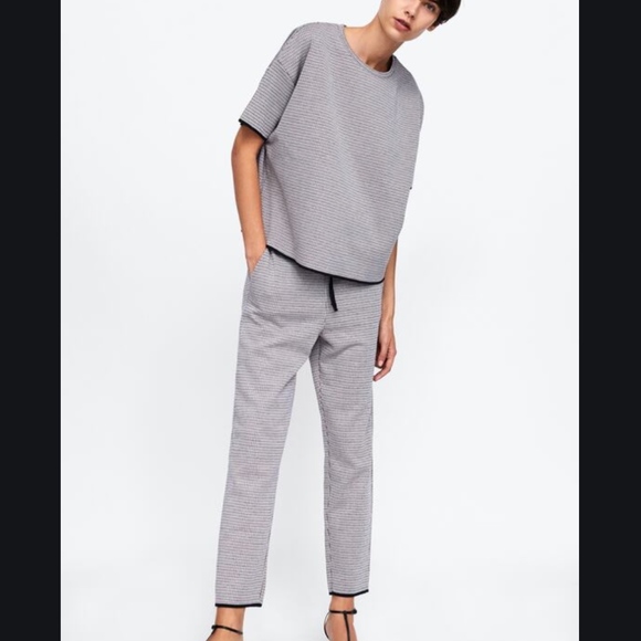 Zara Pants - NWT! ZARA Checked Jogging Trousers
